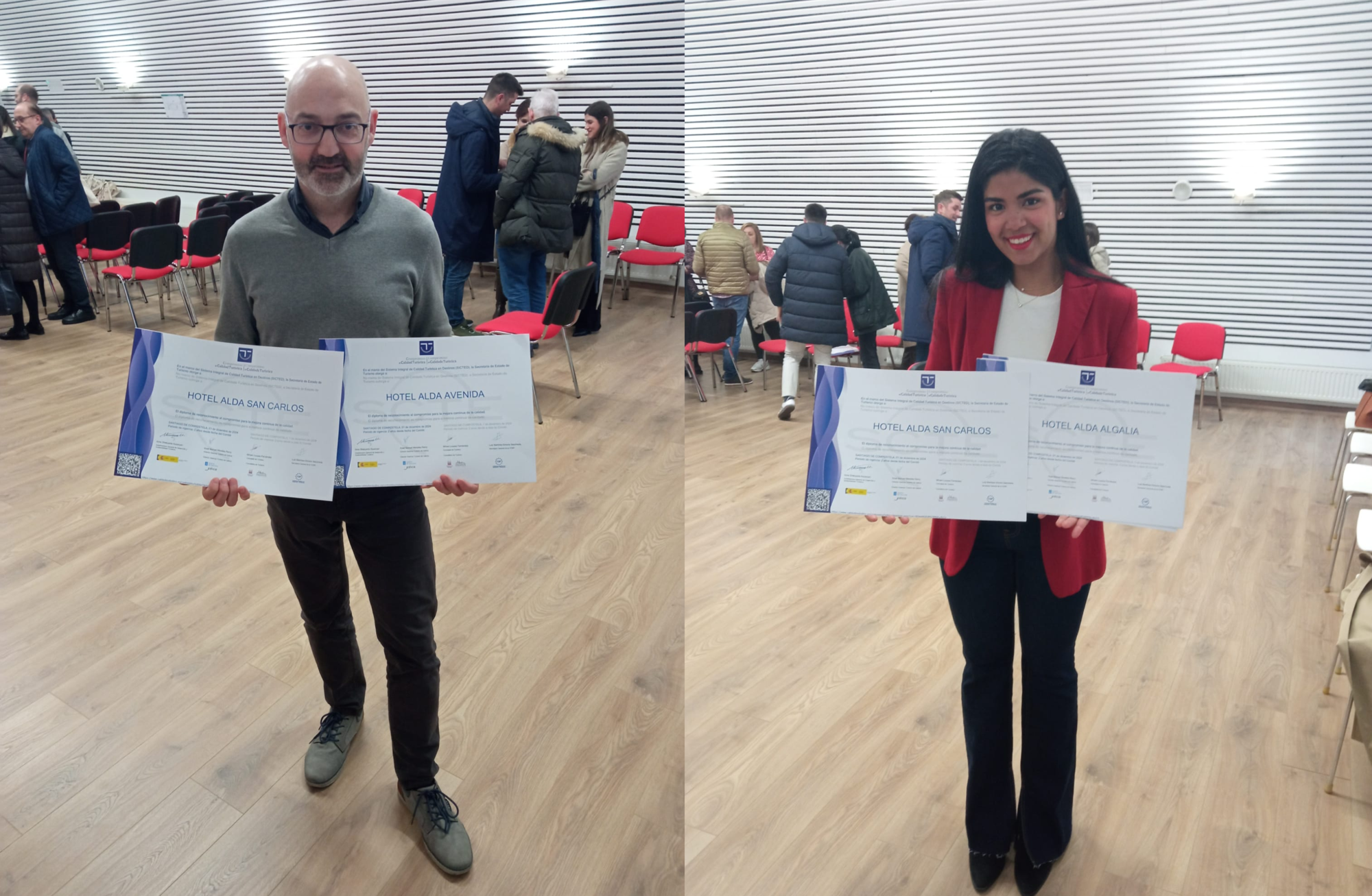 Alda Hotels recibe los diplomas SICTED para sus 6 hoteles en Santiago