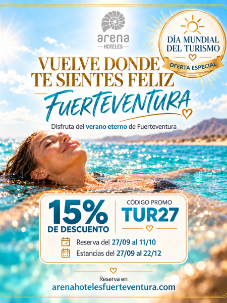 Oferta día especial del Turismo– 15% de descuento
