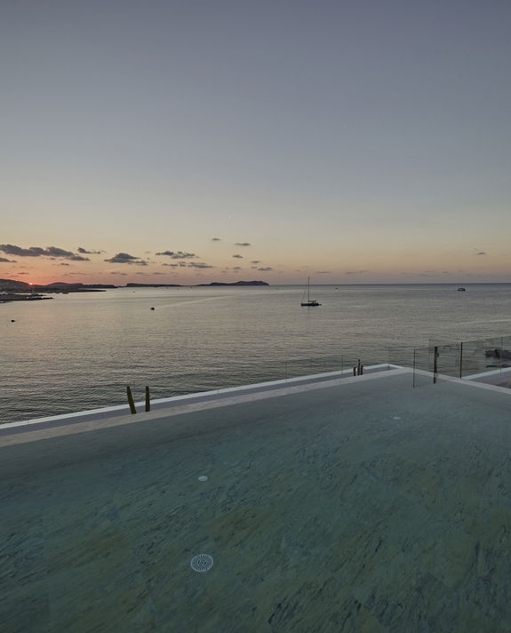 slide Where the bay opens, and<strong> Ibiza slows down</strong>