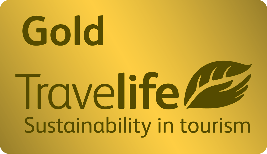 Travelife Gold sustainable tourism certification seal
